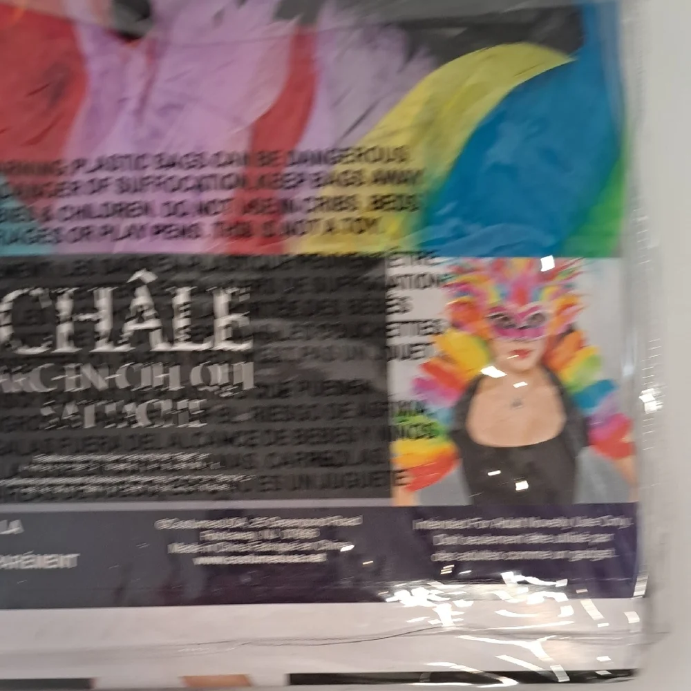 Rainbow Vibrant Feathered Party Mask with Jewel Accents Bundle